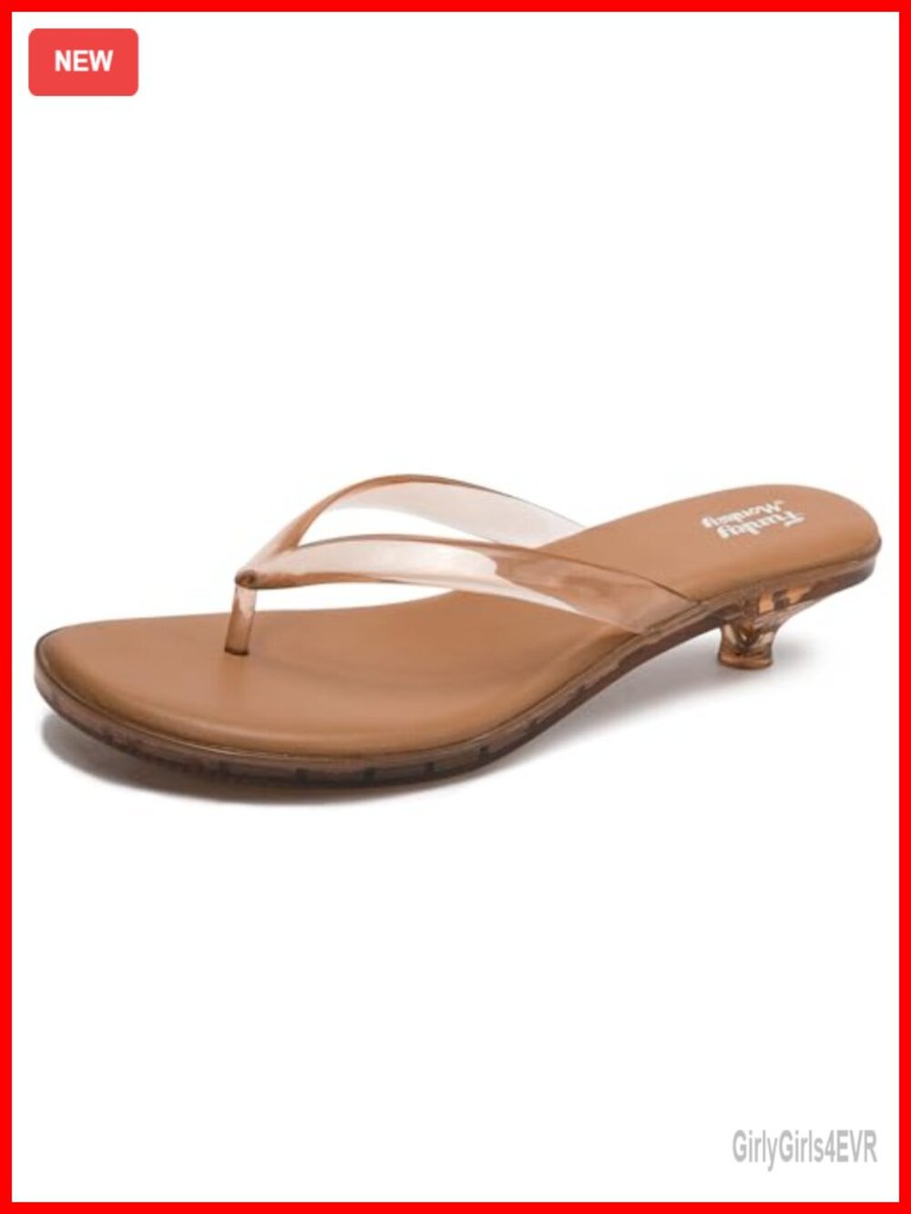 Women's Jelly Kitten Heel Sandals Non-Slip Waterproof Summer